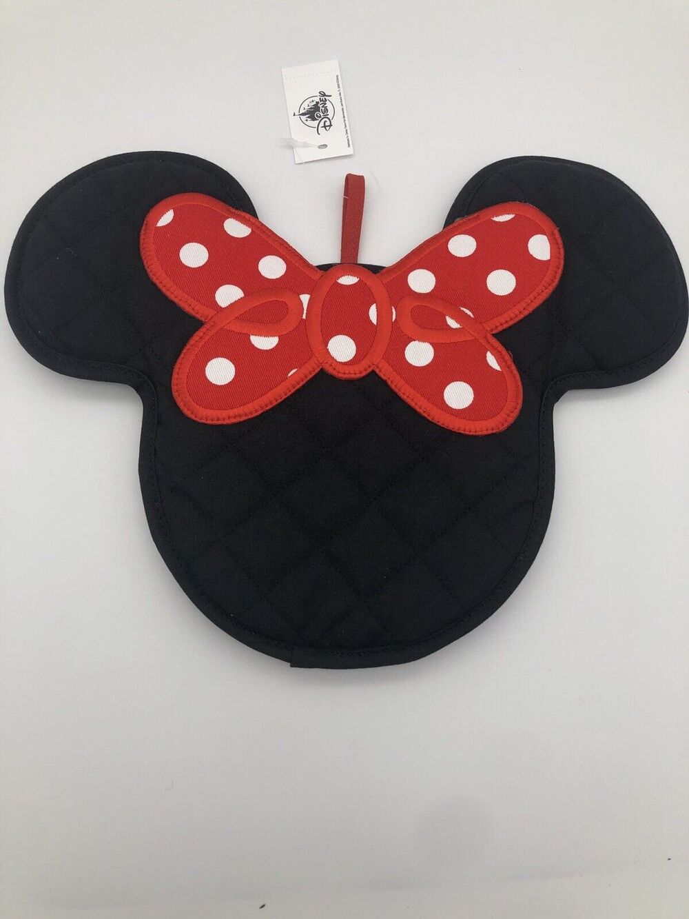 Disney Parks Minnie Mouse Quilted Black Pot Holder - Mousewares Kitchen Hot Pad